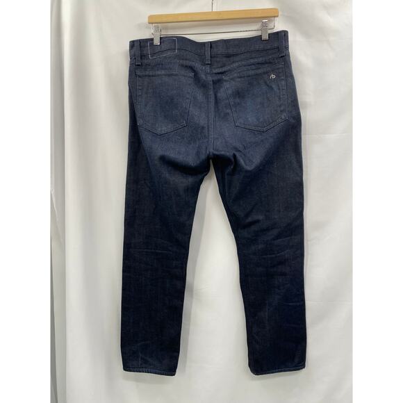 Rag & Bone 34 Fit 2 Slim Fit Raw Selvedge Denim Jeans - Picture 3 of 6